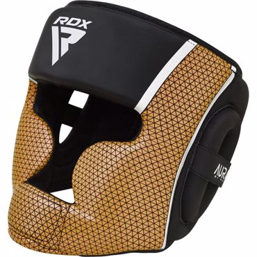  RDX aura plus t-17 headguard - black/GOLD